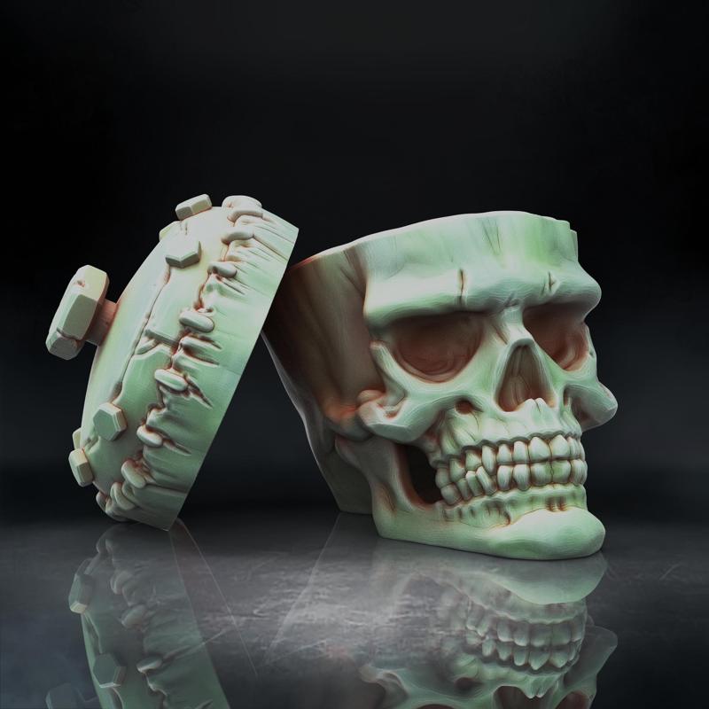 Frankenstein Monster skull bowl (Pre-Supported)