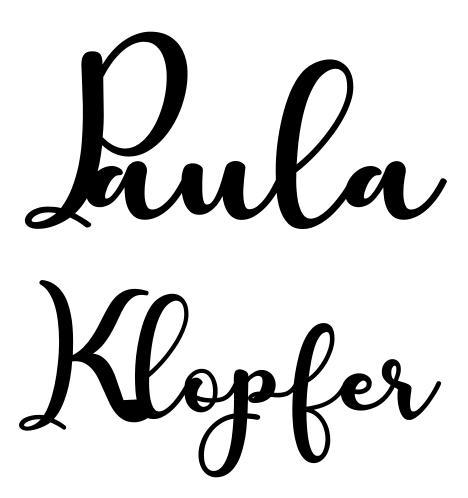Schriftzug Paula & Klopfer