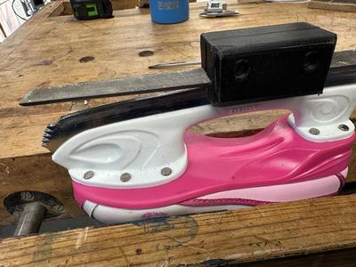 Ice skate sharpening jig