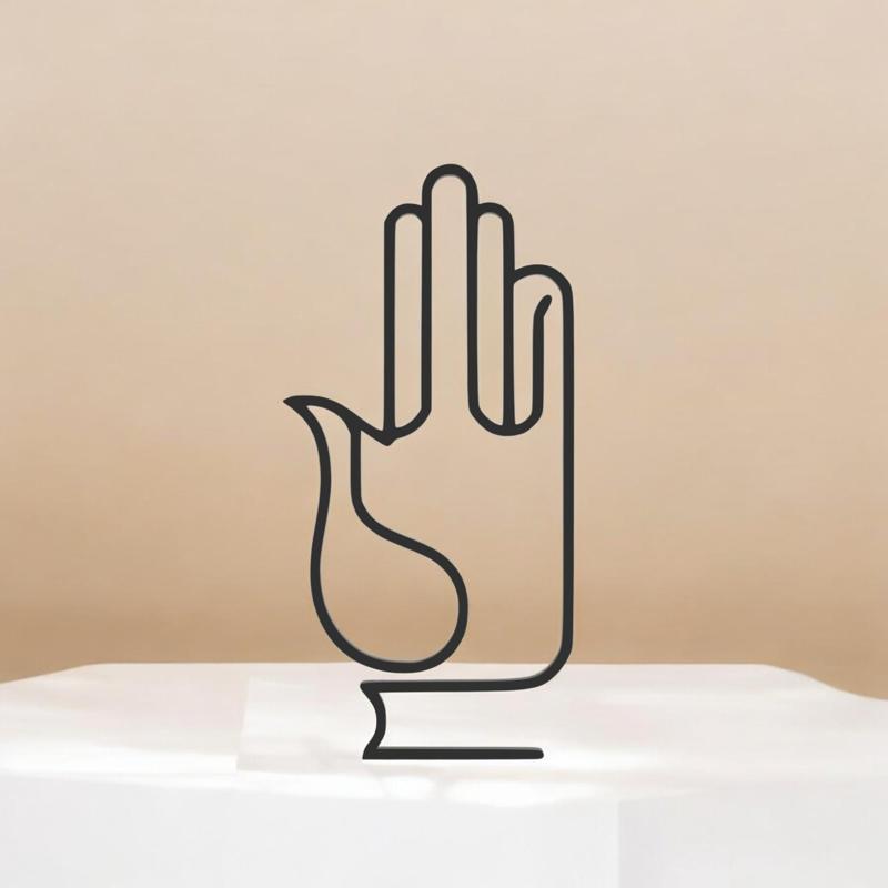 Abhaya Mudra Line Art - Desktop Line Art