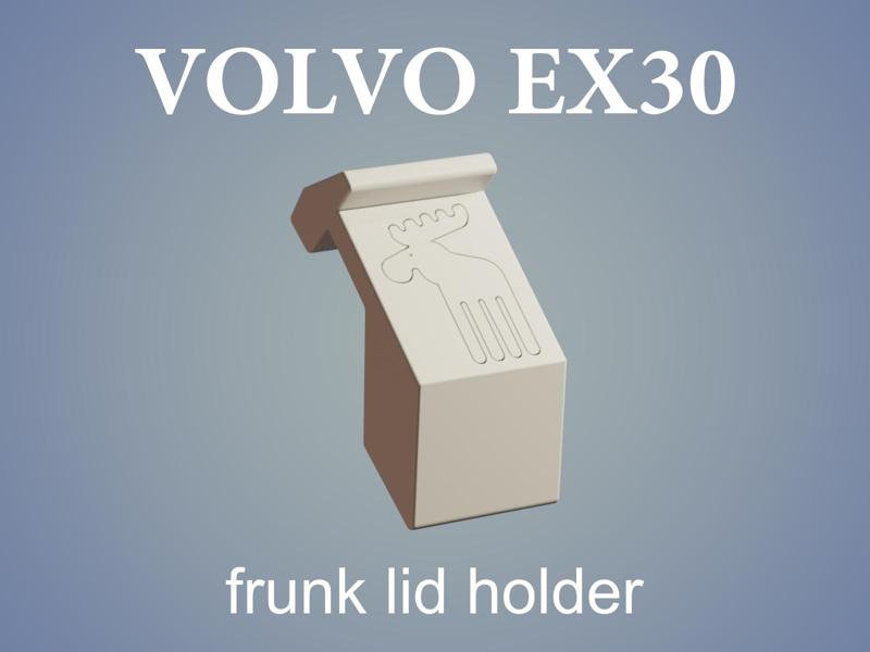 Volvo EX30 frunk lid holder