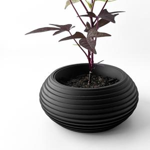 The Frons Planter Pot with Drainage Tray & Stand Included | Modern and Unique Home Decor