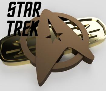 Star Trek TOS Combadge Keyring (one or two colour!)