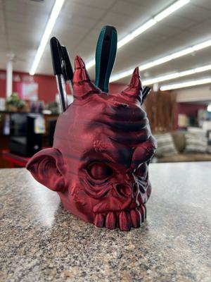 Demon head pen & tool holder