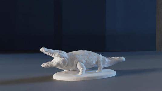 Crocodile statue stl