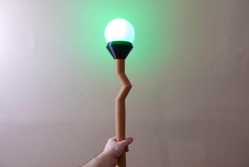 LED Orb Cosplay Wizard Staff (MysticMesh3D)