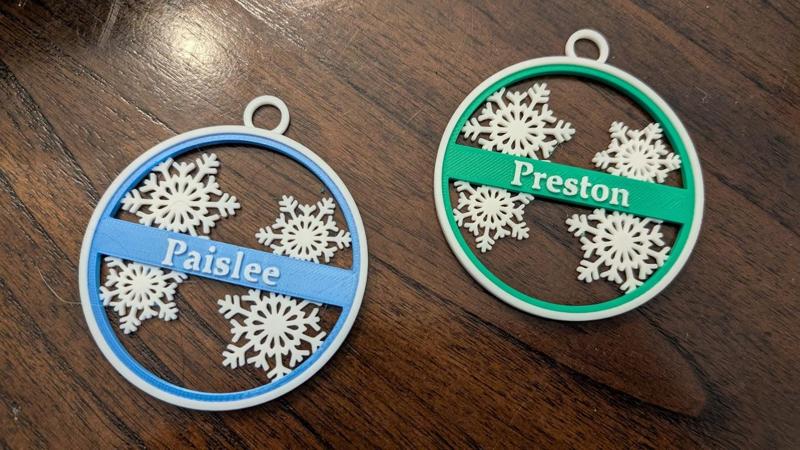 Customizable Name Ornament