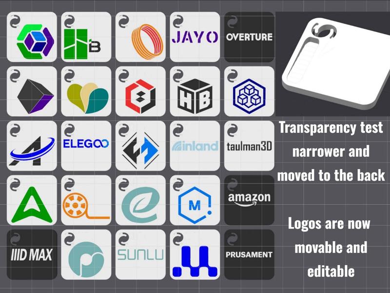 25 editable brand logo'd m-coloured bambu swatches