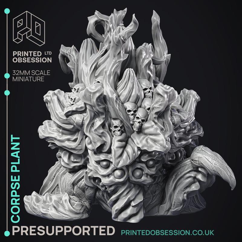 Corpse Plant - Large Undead Monster - PRESUPPORTED - 32 mm Scale