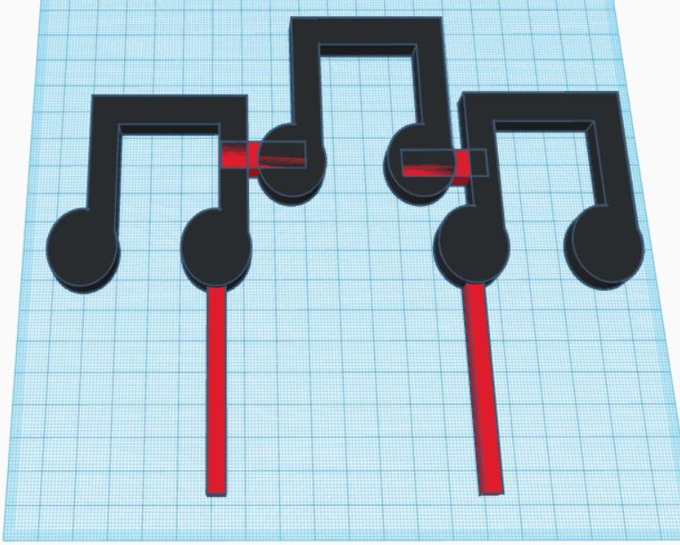 Music notes cake topper