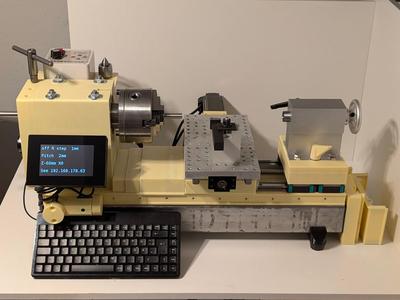 3D printed metal lathe