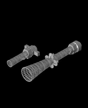 700 Scale USS Colorado Class Cage Mast Set.stl