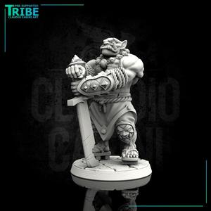 (0031) Male oni orc with two hands sword