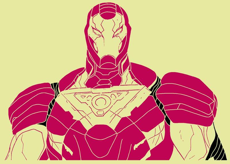 Iron Man stencil 10