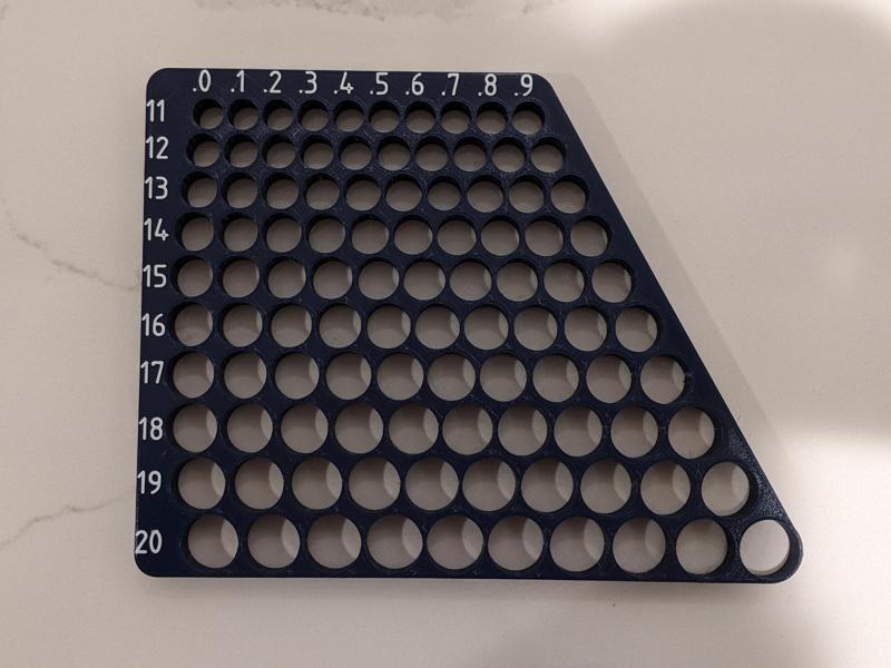 Hole Size Test Board 11-20mm