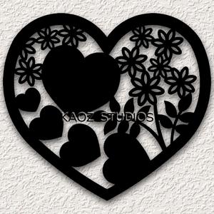 floral wall art hearts wall decor flowers love decoration