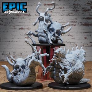 Carrion Snail Set / Undead Shell Slug Creature / Mollusca Beast / Shelled Gastropod / Underworld Monster / Evil Skeleton Army / Ancient Forest Encounter