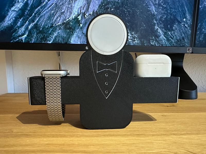 Charging Butler for iPhone + Watch + AirPods Pro (desk or wall)