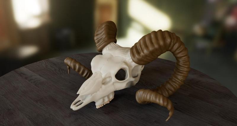 Goat skull pendant (no rose)