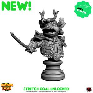 Asian Frog Shogun Bust (pre-supported)