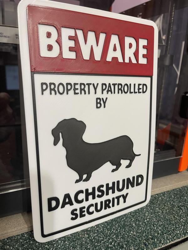 Sign - Dachshund Security
