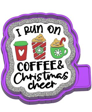 I Run on Coffee and Christmas Cheer Freshie Mold Housing STL