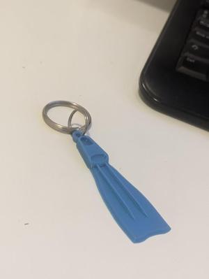 Diving fin keychain