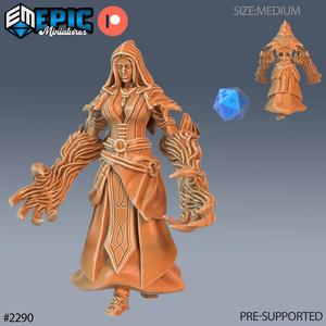 Arcane Sorceress Magic Claws / Evil Female Wizard / Human Witch / Dark Magician