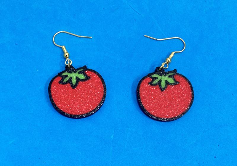 Tomato earrings