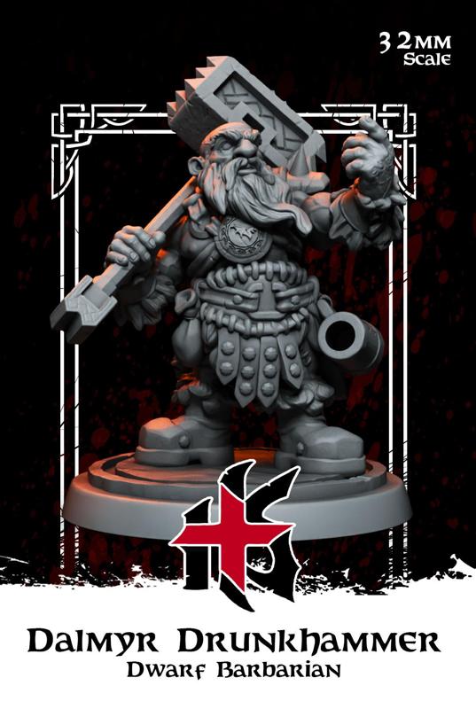 Dalmyr Drunkhammer - Dwarf Barbarian