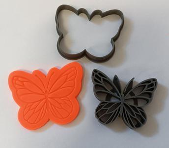 Butterfly cookie cutter stamp 