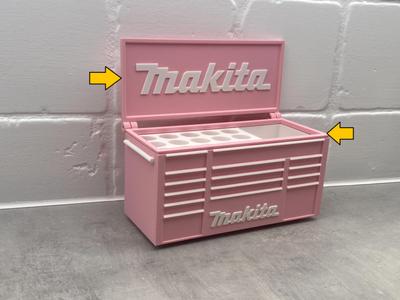 Lid for Makita Inspired Desk toolbox pen holder