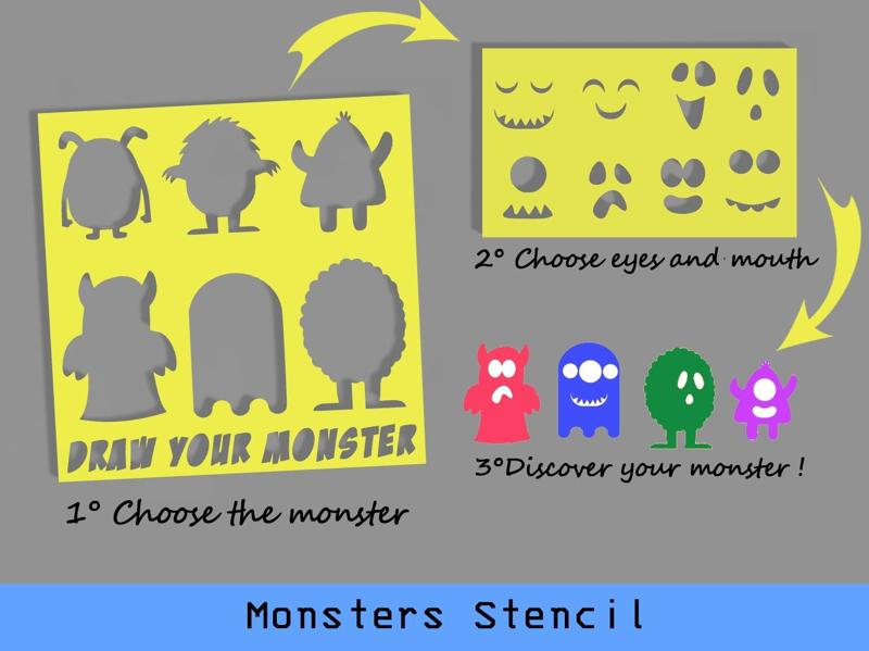 Monsters Stencil