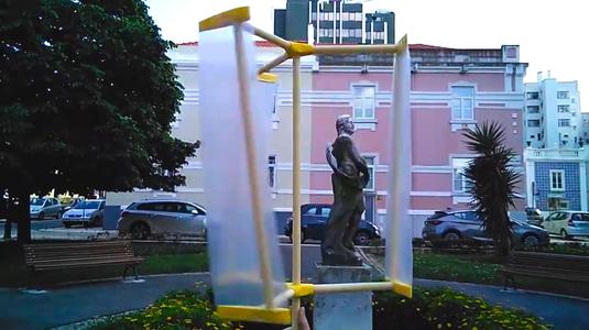 Educational vertical axis wind turbine in OpenSCAD