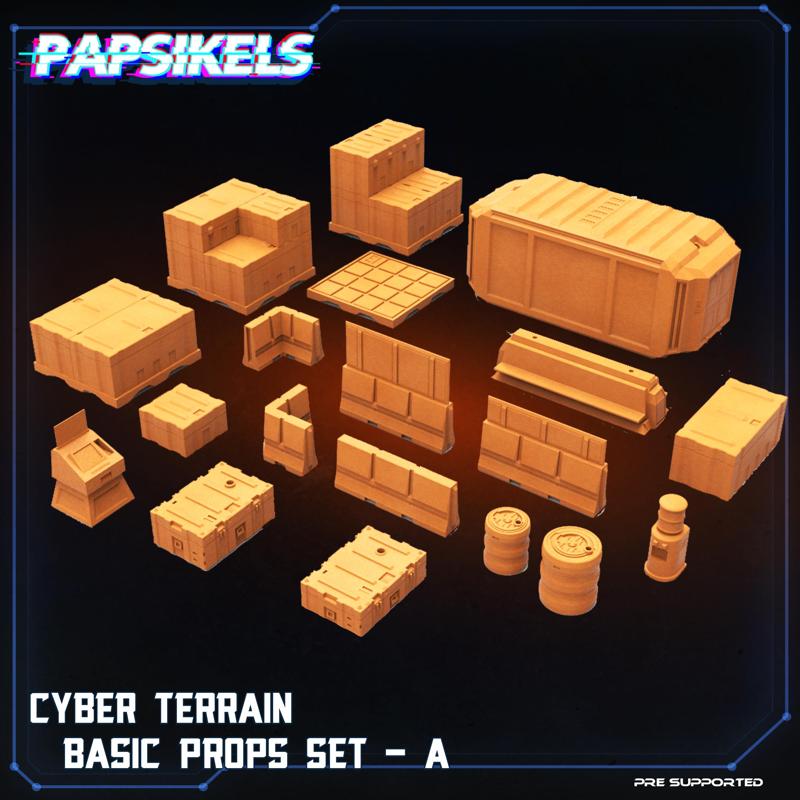 CYBER TERRAIN BASIC PROPS SET - A