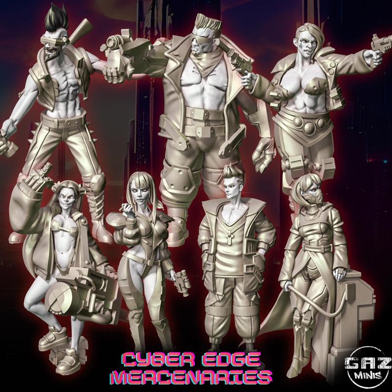 Cyber Edge Mercenaries - Full Gang