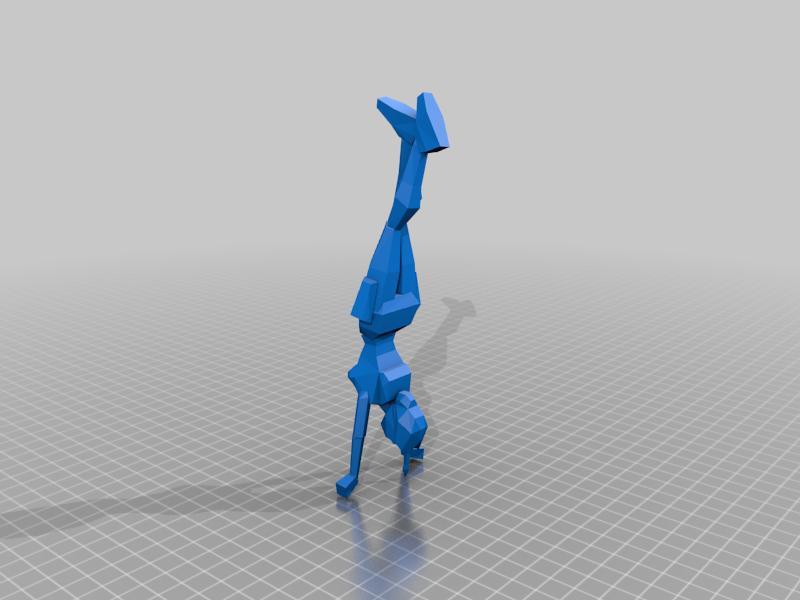 Lara Croft Low Poly - Tomb Raider 2 Headstand