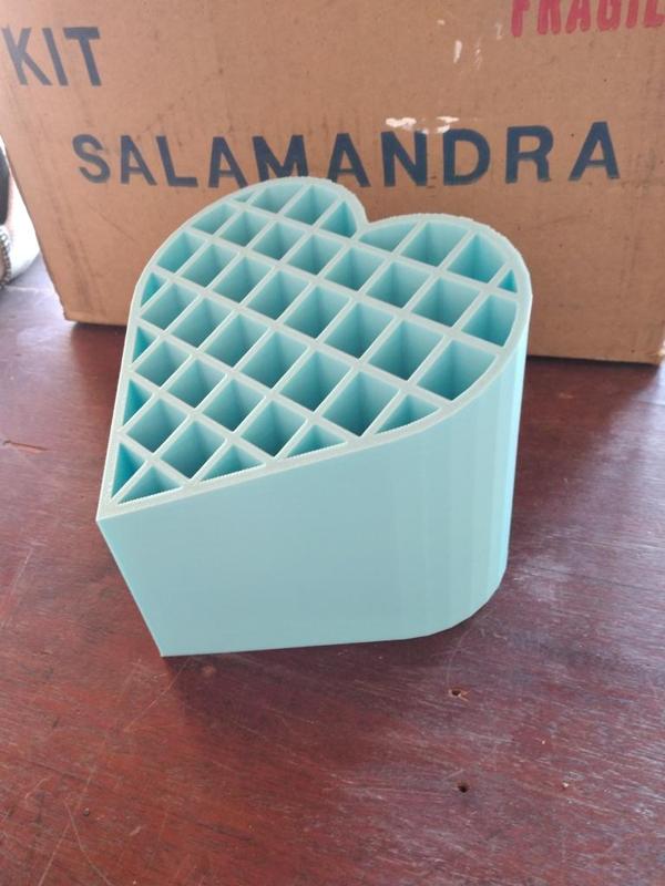 Lapicero o Porta objetos organizador corazón