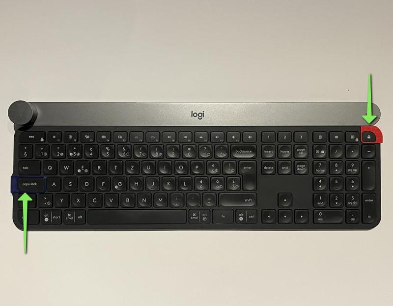 Logitech craft keyboard caps lock cover