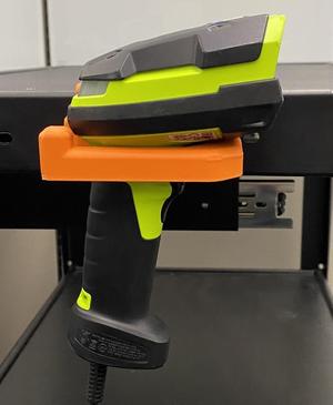 Clip-on scanner holder