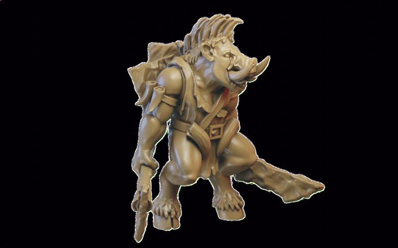 Big Wild Boarc Boass Miniature (32mm, modular)