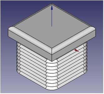 square profile plug 30x30x2mm