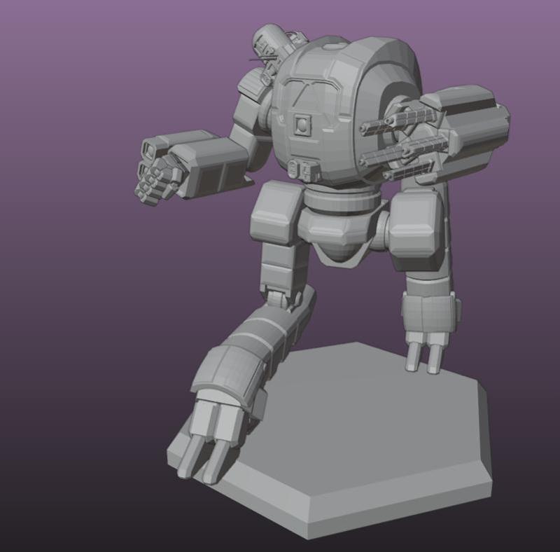 Silver Fox Battlemech