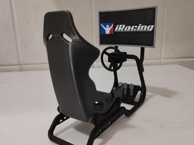 Sim racing cockpit for desk