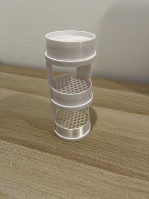 Vertical support for soap dishes
