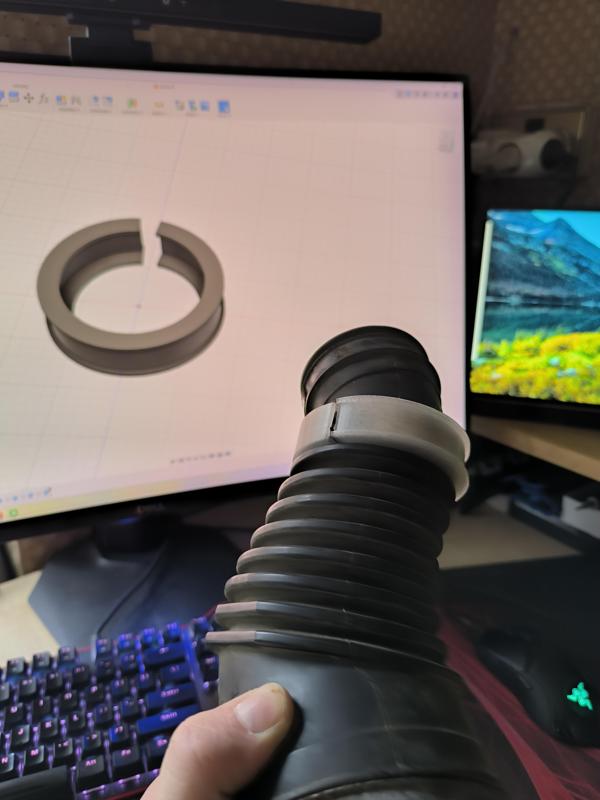 Fix damaged auto/car corrugated hoses.