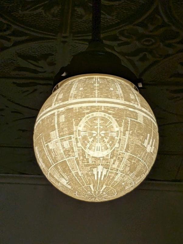 Death Star Light Globe with ~4" collar
