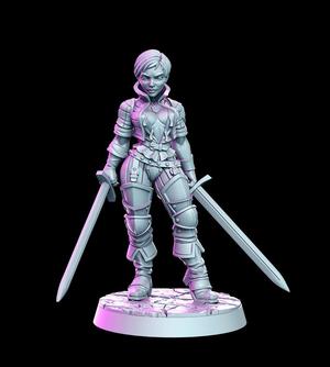 Daena - Female knight - 32mm - DnD