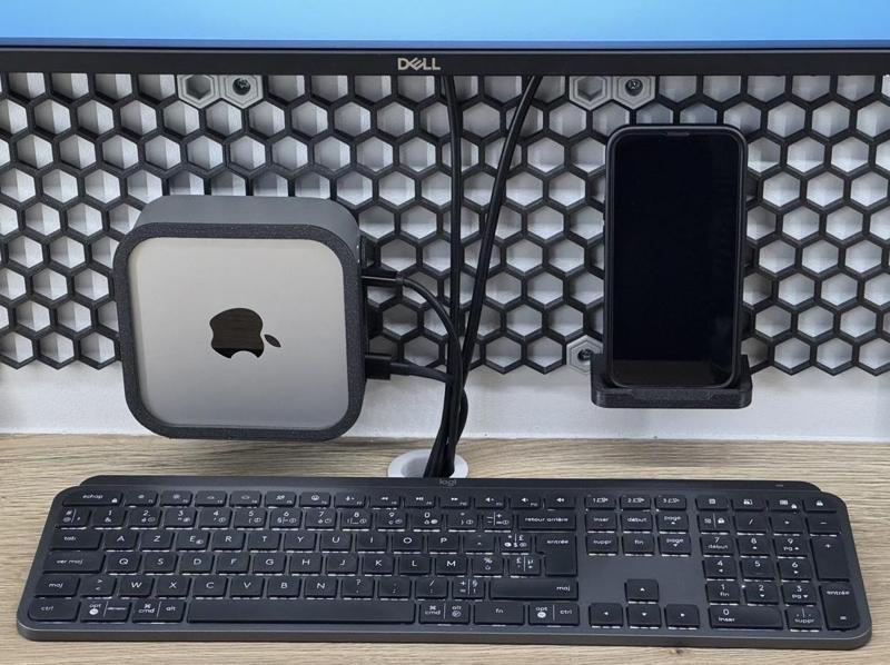 Support pour Mac Mini M4 (2024) pour le Honeycomb storage wall