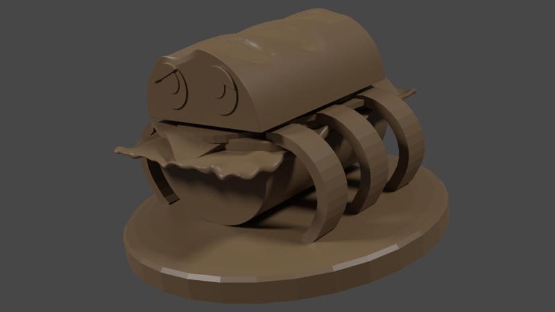 Bugsnax  inspired, Sub Sandopede, Tabletop DnD miniature